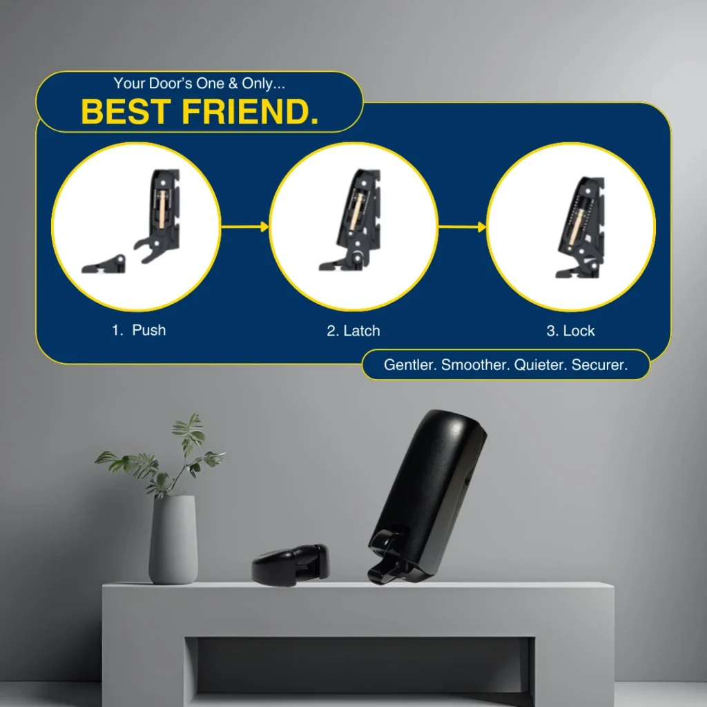 SecureFlow Hydraulic Door Stopper – Strong Hold, Impact Absorption & Quiet Close