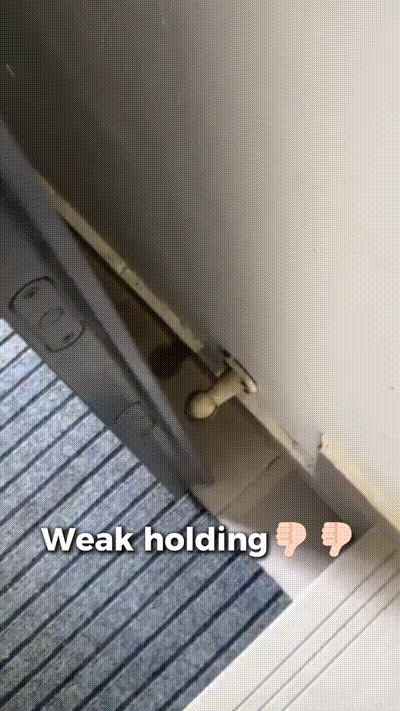 Video Of A Weak Traditional Door Stopper Failing to Hold
