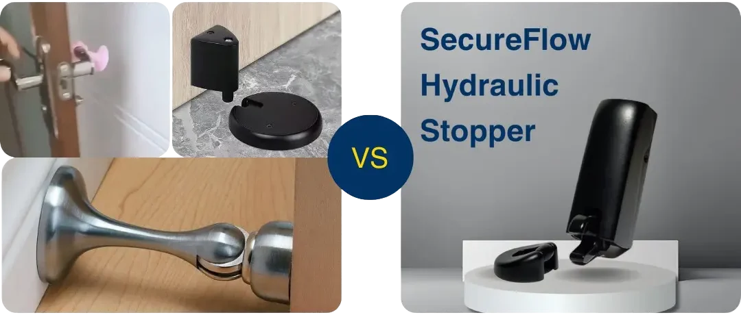 Traditional vs. Hydraulic Door Stoppers – Strength, Noise, Durability, Cost, Features Comparison