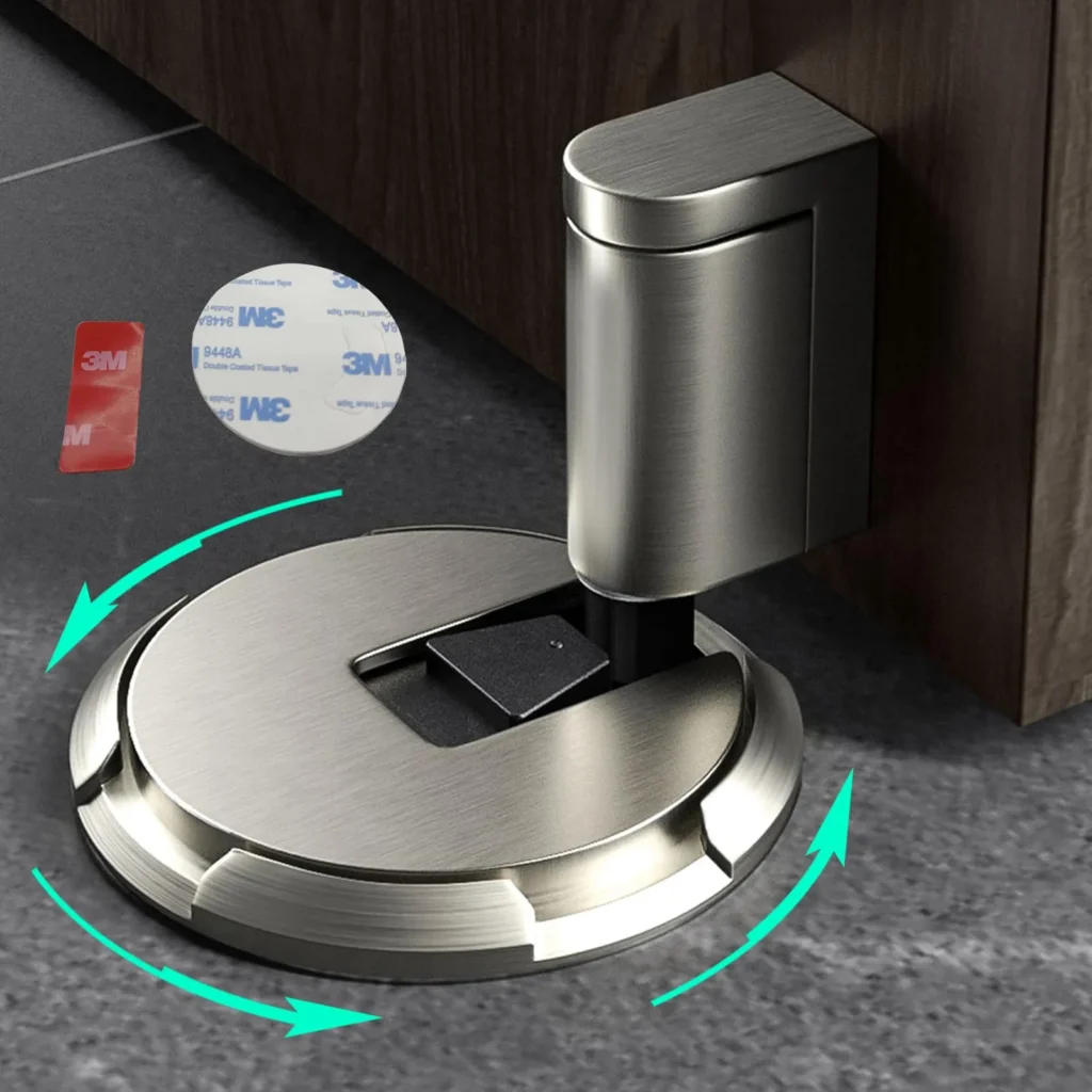 Mechanical Door Stopper Installed on a Home Door